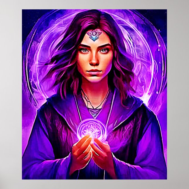 Poster Mística das fezes com Aura brilhante (Frente)