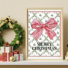 Poster Mistletoe Trellis Red Arco Art