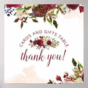 Poster Mistletoy Manor Cards & Gifts Sinal de Mesa de Cas