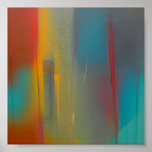 Poster Mistura de cores abstrata