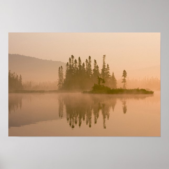 Poster Misty Dawn sobre East Inlet, Pittsburg, Nova (Frente)