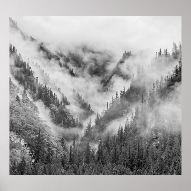 Poster Misty Jiuzhaigou: Patrimônio da UNESCO na China. (Frente)