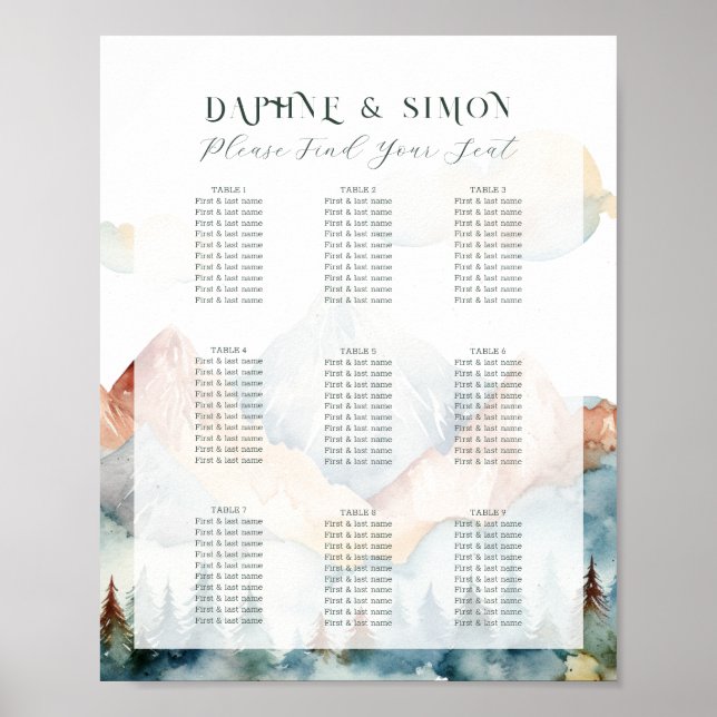 Poster Misty Mountain Wedding (Frente)