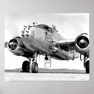 Poster Mitchell B-25 Bomber - Domingo Punch - WW2 1945