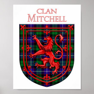 Poster Mitchell Tartan Scottish Xadrez Lion Rampant
