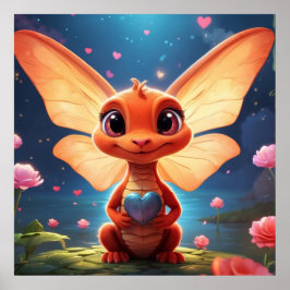 Poster *~* Mítico AP48 Dragãozinho Amor Fofinho