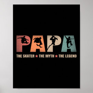 Poster Mito Lenda do Papa Skater Skateboard Skate