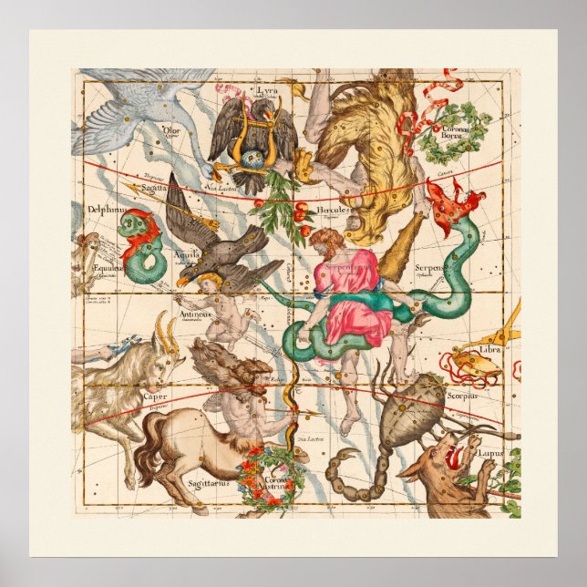 Poster mitologia Astronomia medieval Arte venosa (Frente)