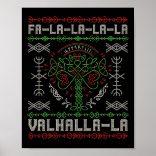 Poster Mitologia Nórdica - Yule Viking - Yggdrasil Natal
