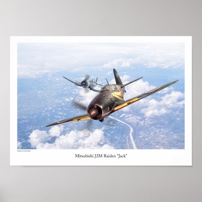 Poster Mitsubishi J2M Raiden "Jack" (Frente)