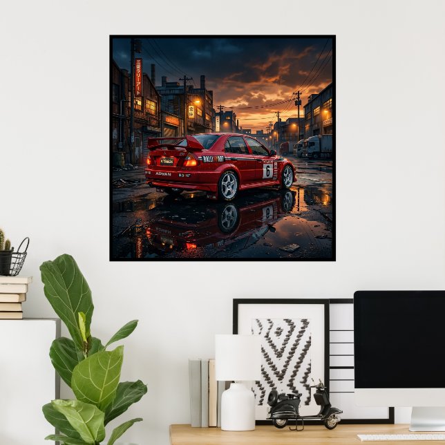 Poster Mitsubishi Lancer Evolution VI (Escritório em casa)