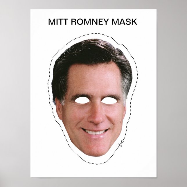Pôster Mitt Romney Mask (Frente)