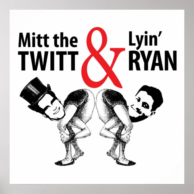 Poster Mitt Twitt e Lyin' Ryan (Frente)
