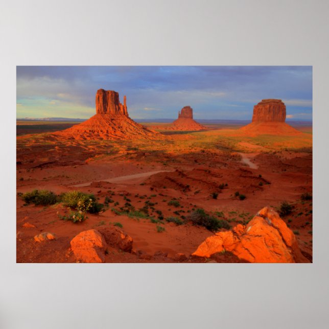 Poster Mittens, Monument valley, AZ (Frente)