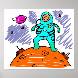 Pôster Miúdo do astronauta