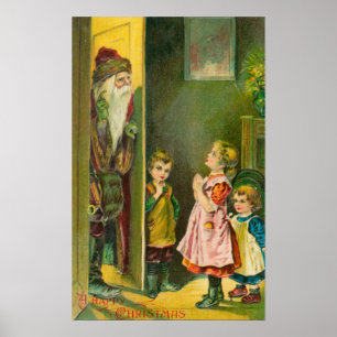 Poster Miúdos de um Natal feliz que deixam o papai noel