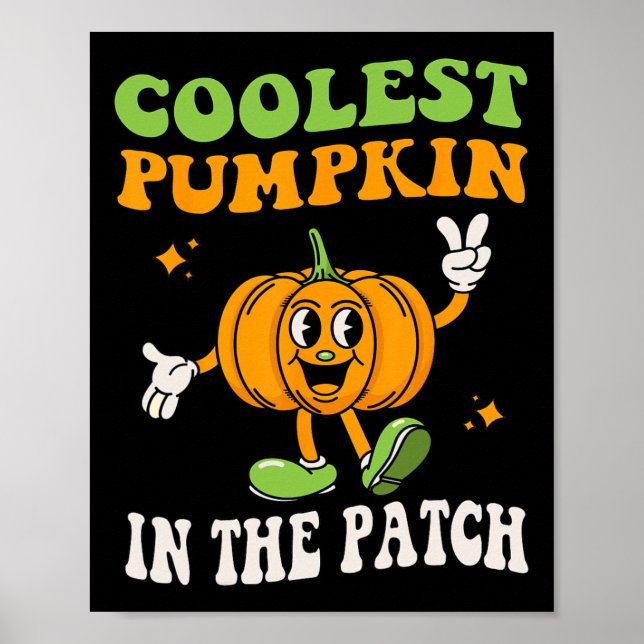 Poster Miúdos Pumpkin Mais Fresco No Patch Halloween Todd (Frente)