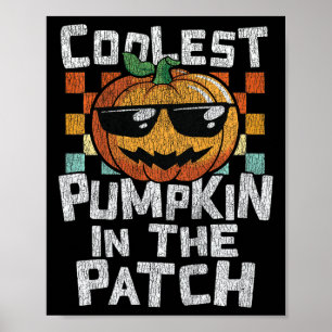 Poster Miúdos Pumpkin Mais Fresco No Patch Toddler Boys H