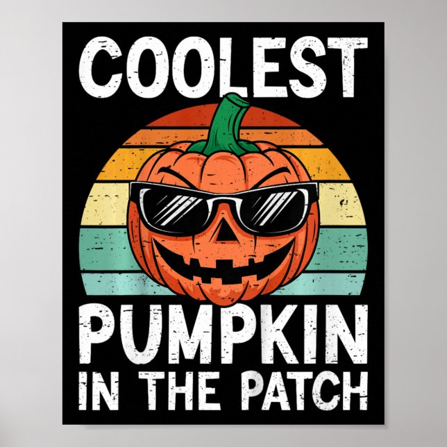 Poster Miúdos Pumpkin Mais Fresco No Patch Toddler Boys H (Frente)