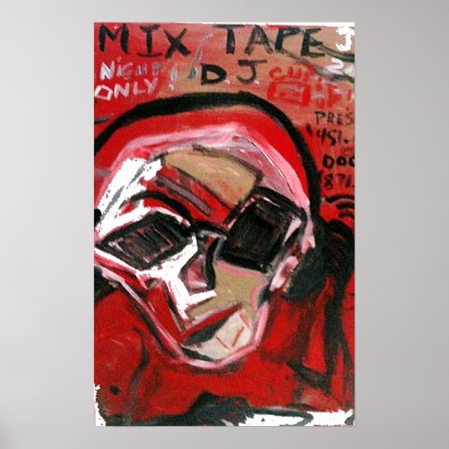 POSTER MIX TAPE DJ VERMELHO (Frente)