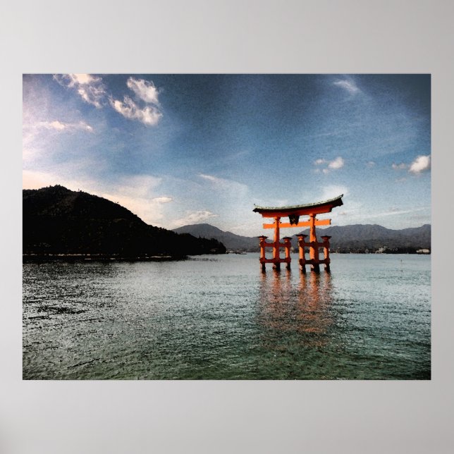 Poster Miyajima Watercolor (Frente)