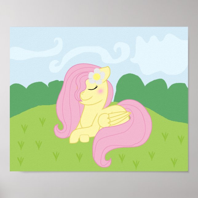 Poster Mlp Fluttershy Desenhado no próprio estilo poster! (Frente)