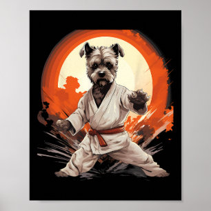 Poster Mma Miniatura Schnauzer Cachorro Karate Men Mulher