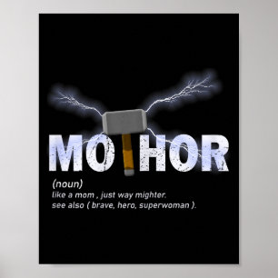 Poster Mo-thor como mãe é muito mais poderosa dia das mãe