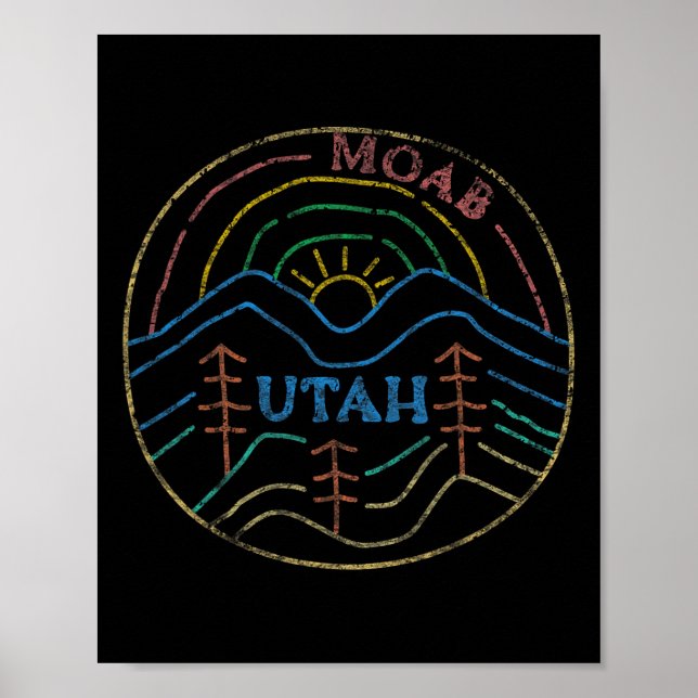 Poster Moab Utah Beehive State National Parks Mighd 5 Te (Frente)