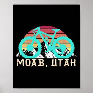 Poster Moab Utah Bicicleta de Montanha Para Caminhadas Ci