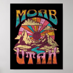 Poster Moab Utah Natureza Caminhadas Montanhas Ar Livre V