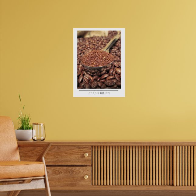 Poster Moagem Fresca - Enviar Arte com Café (Sala de Estar 2)