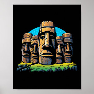 Poster Moai Cabeça de Páscoa Ilha de Páscoa