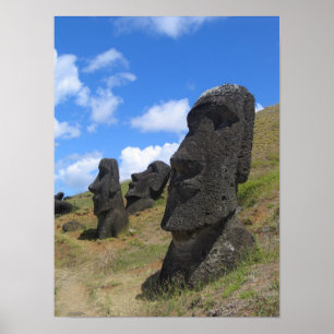 Poster Moai on Easter Island