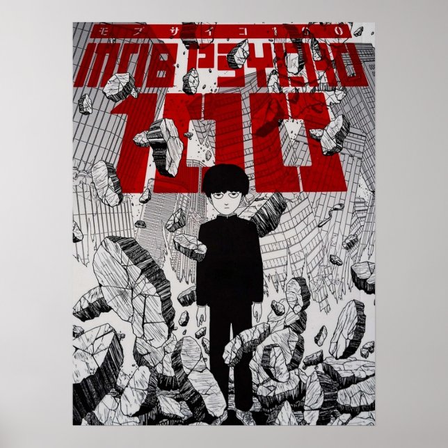 Poster Mob Psycho 100 Vintage (Frente)