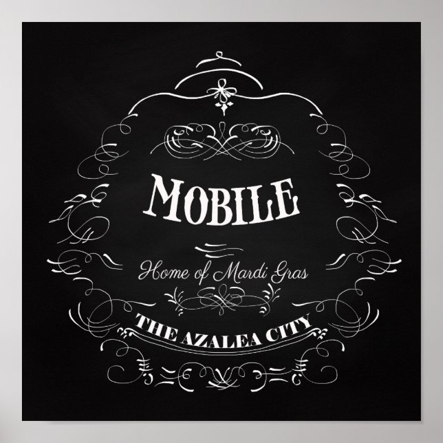 Pôster Mobile, Alabama - Casa do Mardi Gras (Frente)