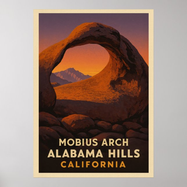 Poster Mobius Arch Alabama Colinas California V01 (Frente)