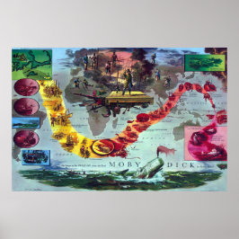 Poster Moby Dick Viagem do Pequod Herman Melville