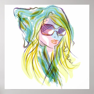 Poster Moça da moda