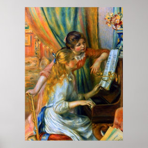 Pôster Moças ao Piano por Pierre Renoir