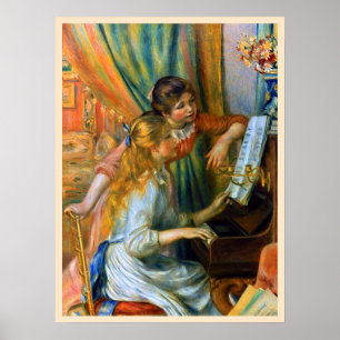 Pôster Moças ao Piano por Pierre Renoir