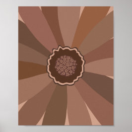 Poster Mocha Mousse Daisy Floral