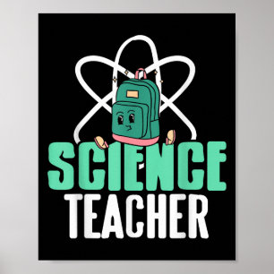 Poster Mochila de professor de ciências engraçado Humor e
