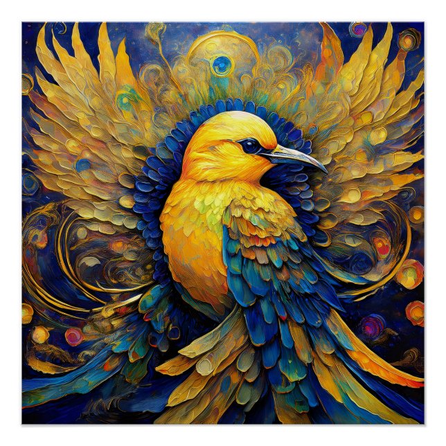Pôster Mochila Yellow Songbird Drastring (Frente)