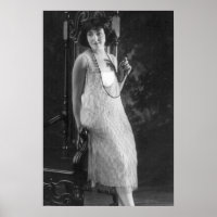 Moda da Flapper Feminina da 1920 Vintage