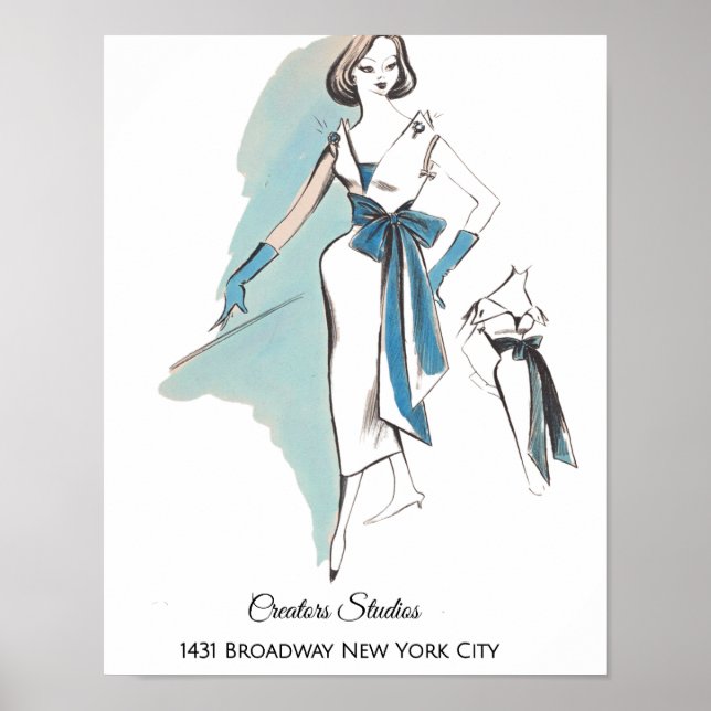 Poster Moda das Damas do Século médio 1960 (Frente)