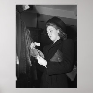 Poster Moda das mulheres, anos 40