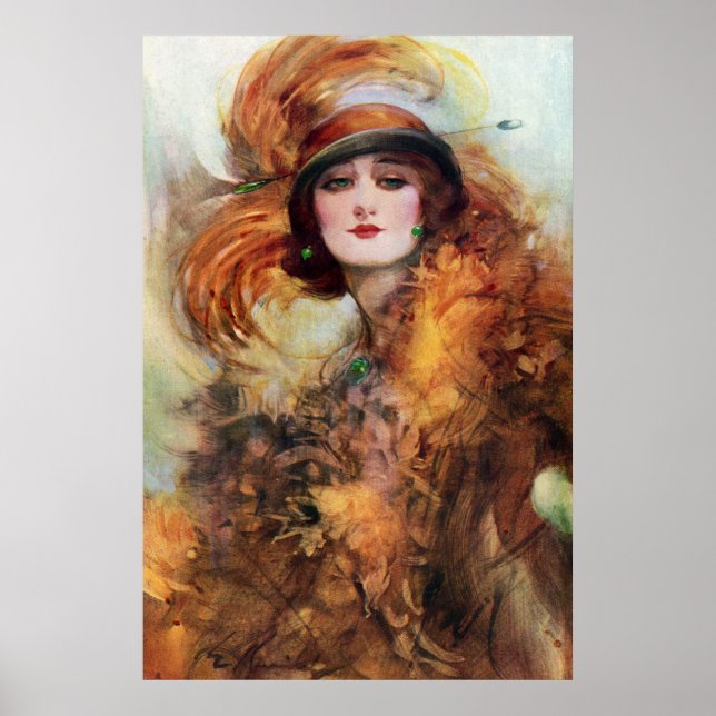 Pôster Moda de 1920 da Mulher bonito (Frente)