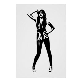 Pôster Moda de Couro Esboçada