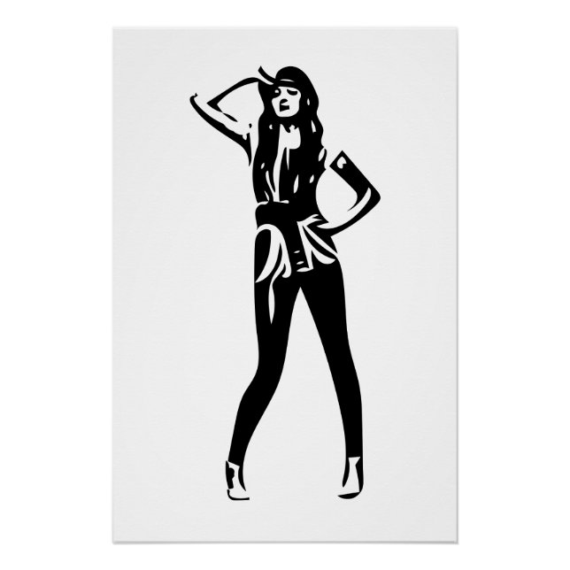 Pôster Moda de Couro Esboçada (Frente)